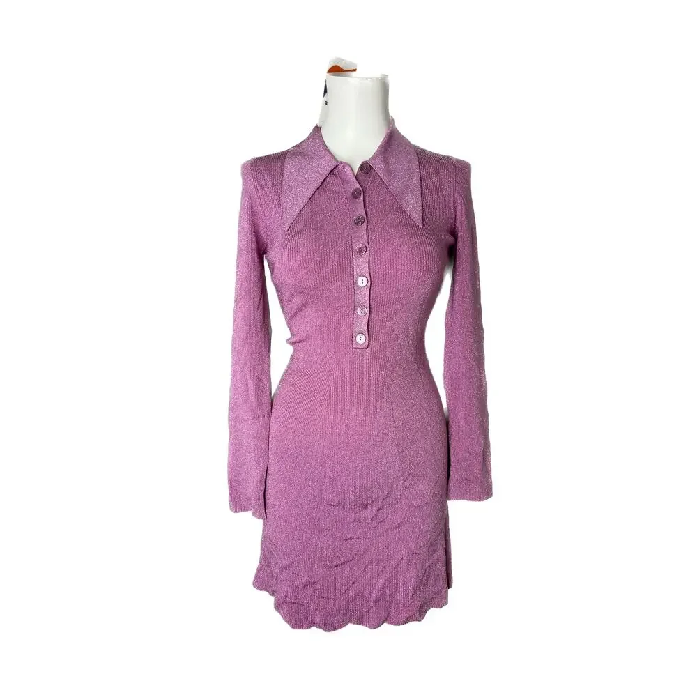 JoosTricot Revolve Mini Polo Dress in Pink - Picture 2 of 11